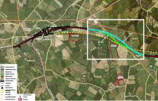 extract of proposed route Chiverton Cross to Carland Cross
