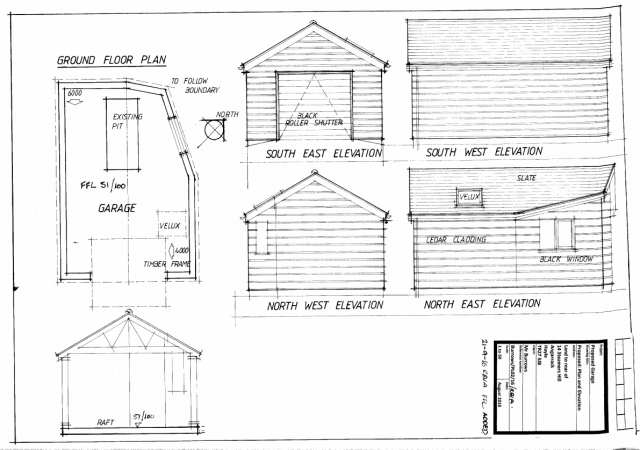 Burrows/PL01/16/A - Proposed Plan and Elevation