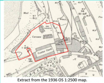 Extract from the 1936 OS 1:2500 map | Carnsew Docks