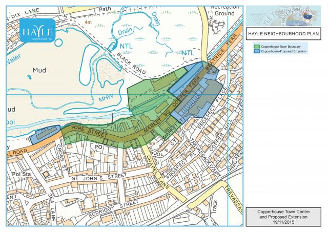 Map 3 Copperhouse Town Centre - proposed extension Map 3 Copperhouse Town Centre - proposed extension