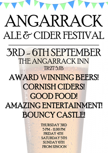 Angarrack Ale & Cider Festival 3-6th September | Angarrack Inn Angarrack Ale & Cider Festival 3-6th September | Angarrack Inn